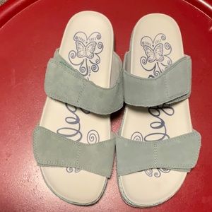 Algeria light green suede uppers, size 39, worn 2x